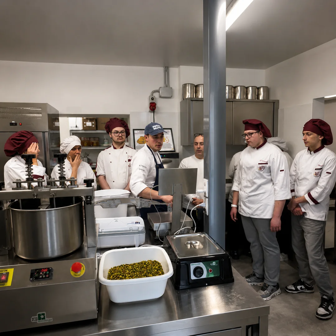 Il team di Santo Gelato al lavoro in laboratorio